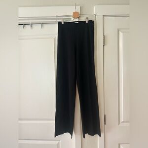 Aritzia Wilfred Free Black Wide Leg Knit Pants, Size Small